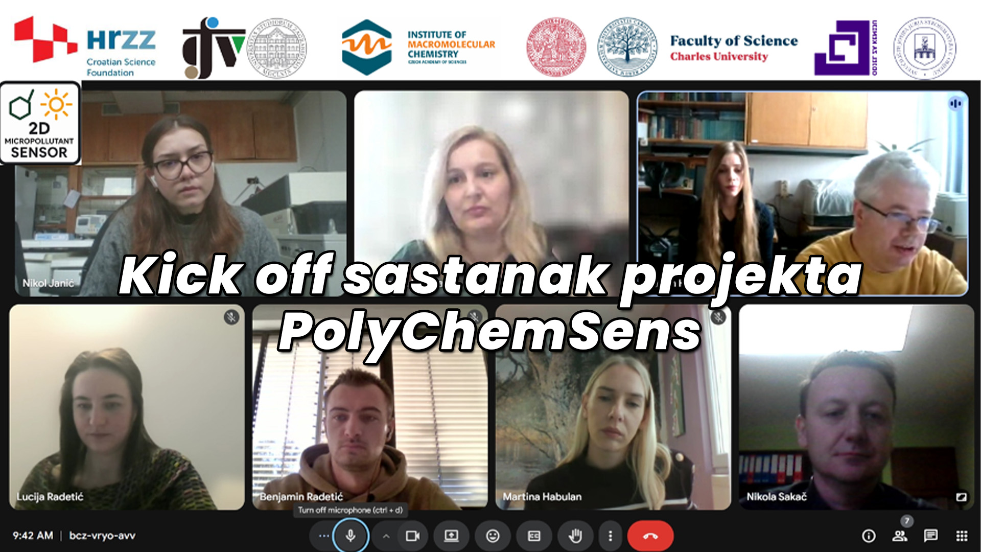Kick off sastanak projekta Polymer 2d-orthogonal sensors with highly chemoselective responses to micropollutants