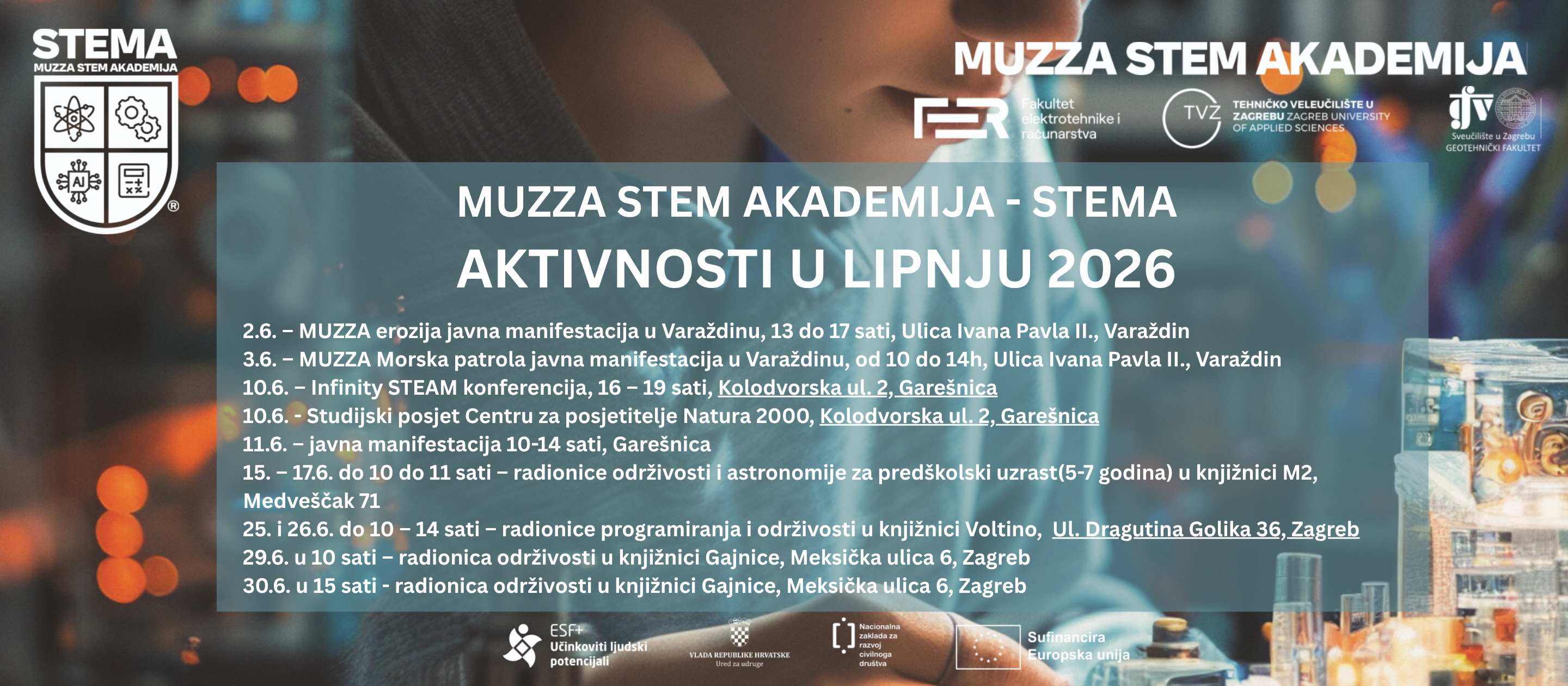 MUZZA lipanj: mjesec STEM-a, svemira i ekologije