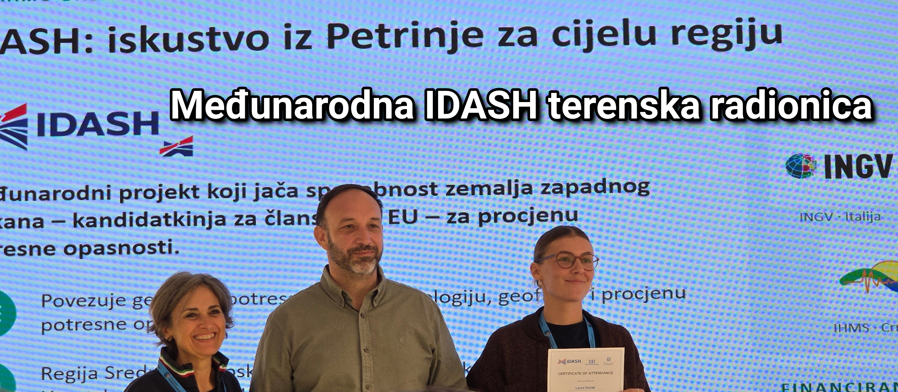 Sudjelovanje na međunarodnoj IDASH terenskoj radionici o potresnoj geologiji i paleoseizmologiji u Petrinji
